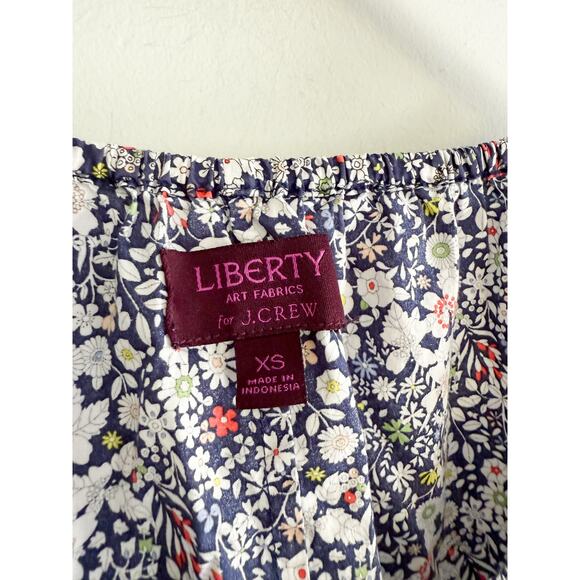 J.Crew | Liberty Of London Floral Peasant Top | Sz XS - Picture 5 of 7